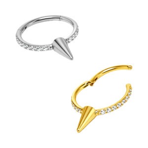 ARGOLA CLICKER CRA ZIRC SPIKE TIT (ACX10)