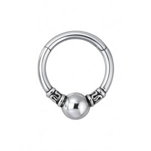 ARGOLA CLICKER ETHNIC HINGED 1 BOLL AÇO (CX5)