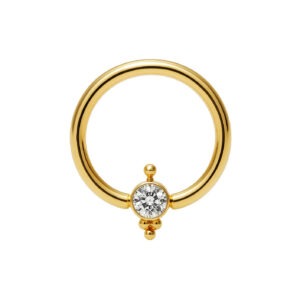 CAPTIVE TIT 1P E 4 BEADED D015