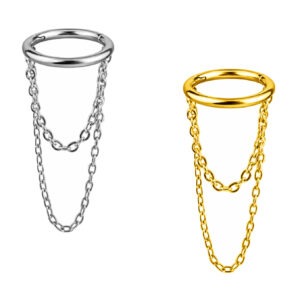 ARGOLA CORRENTE DANGLE CHAINS AÇO (CX1)