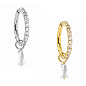 ARGOLA CZ PINGENTE MINI TRAPEZIO TIT