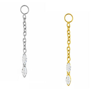 PINGENTE CORRENTE DUPLA NAVETE TIT