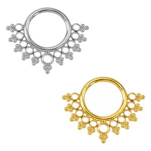 ARGOLA LEQUE RENDA S/P TIT