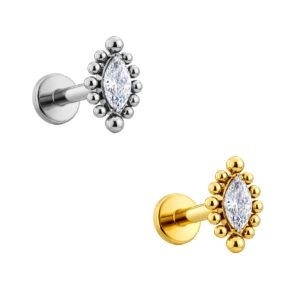 LBT NAVETE BEADED CZ TIT (CX3)