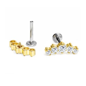 LBT CLUSTER PRONG ZIRC AÇO E HASTE TIT