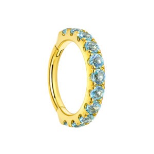 Argola de Ouro 18k com Topázio