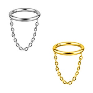 ARGOLA CORRENTE DANGLE CHAINS AÇO (CX1)