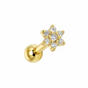 Flor de Ouro com Zircônias Microbell