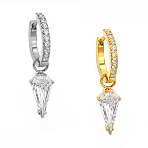 ARGOLA CLICKER D MEIA CRAVEJADA BIG COM PINGENTE GOTA LAPIDADA TIT