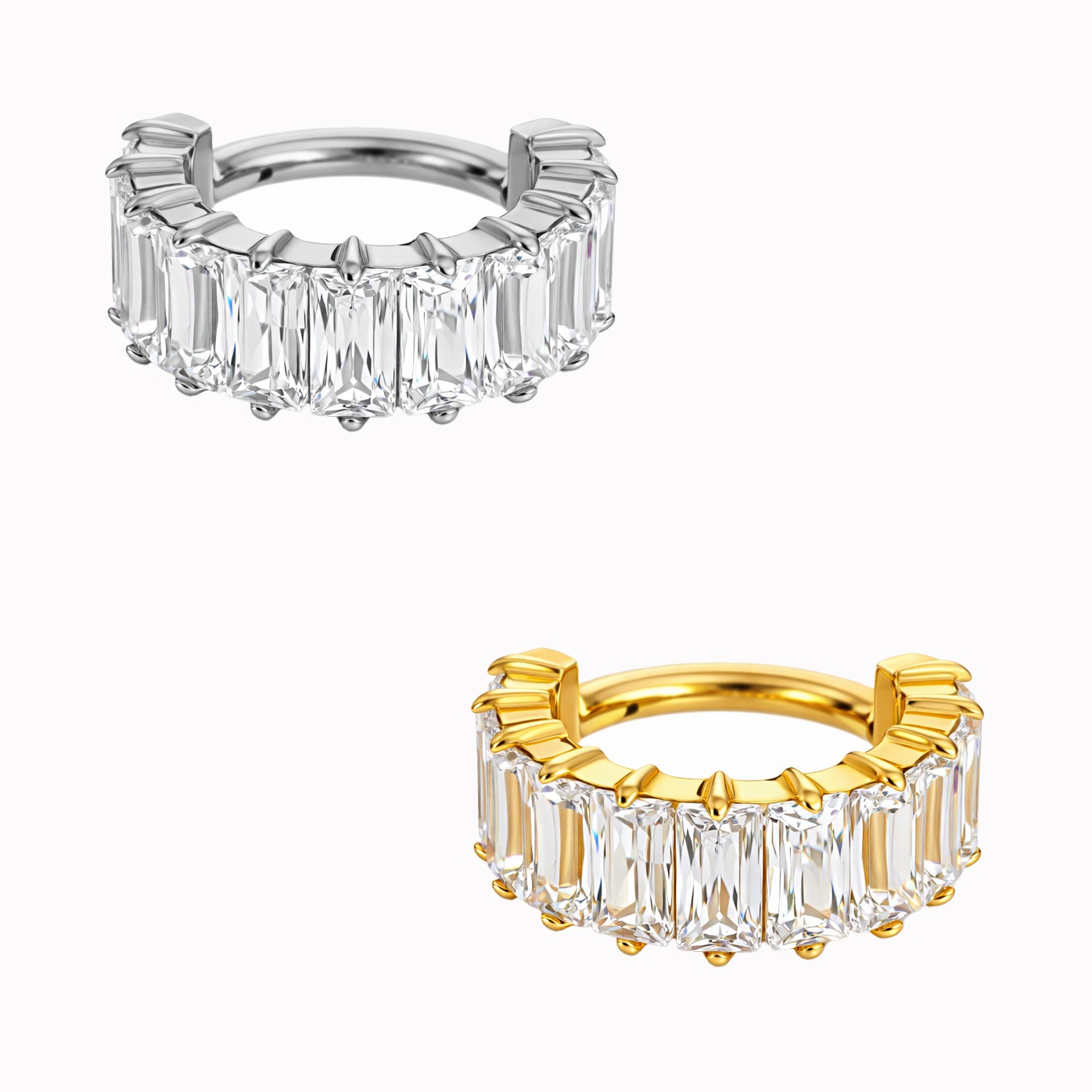 ARGOLA ELEGANCE BAGUETE TITANIO (ACX26)