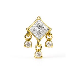 TOPO ROSCA INTERNA SQUARE CHAIN ZIRCONIA PREMIUM OURO 18k