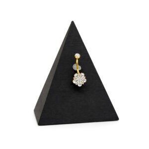 Mostruário Triangular Preto de Madeira