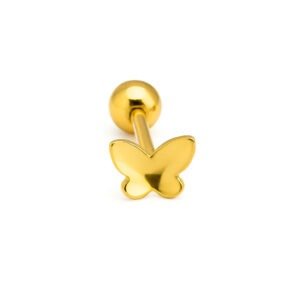Microbell Borboleta de Ouro 18k Lisa