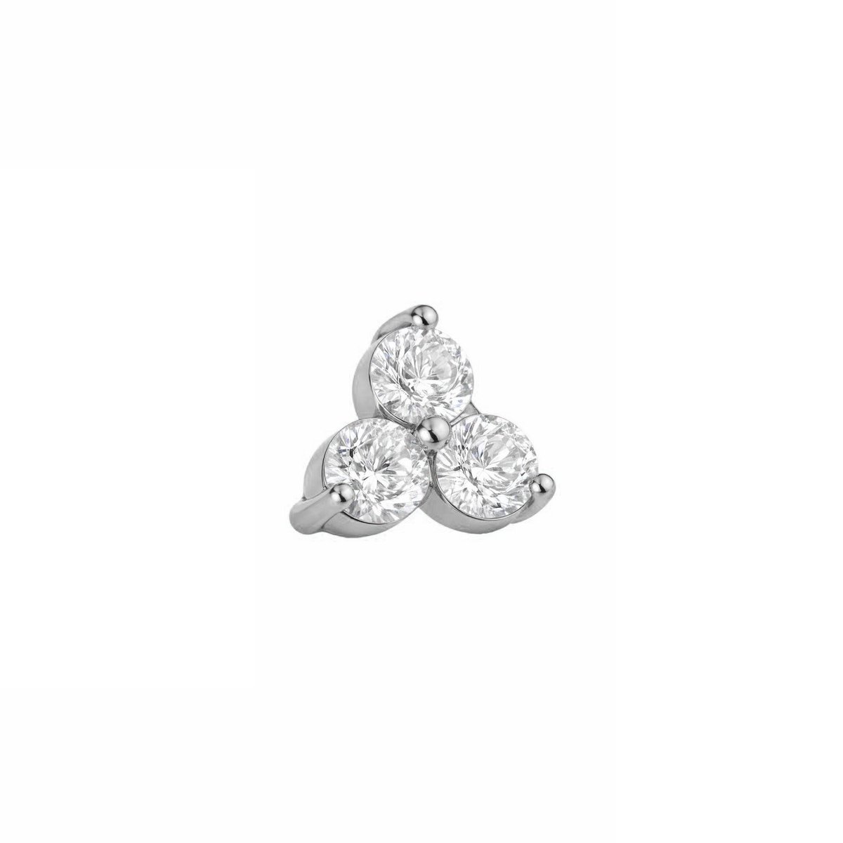 TOPO PUSH PIN TRILLION ZIRCONIA PREMIUM OURO 18k