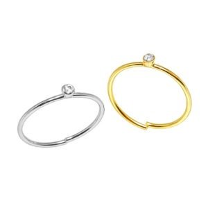 ARGOLA NARIZ ZIRC BR OURO 18K