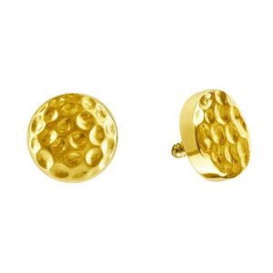 TOPO ROSCA INTERNA MARTELADO OURO 18k