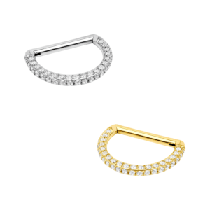 ARGOLA D 3 FACE CRAVEJADA SLIM TIT