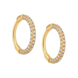 Argola 3 face zirconias TIT 0.8mm (PAR)