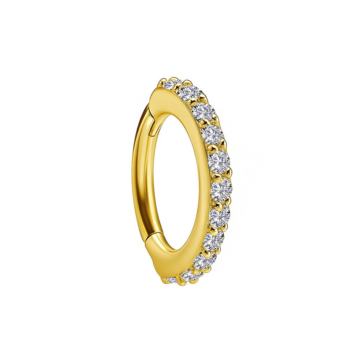 Argola cravejada zirconia Premium