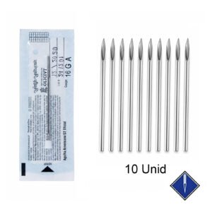 Agulha Americana Reta 10 Unidades (Oficial Tattoo Supplies)