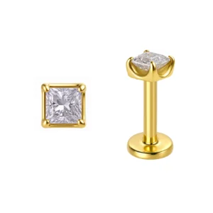 TOPO SQUARE DIAMANTE OURO 18k